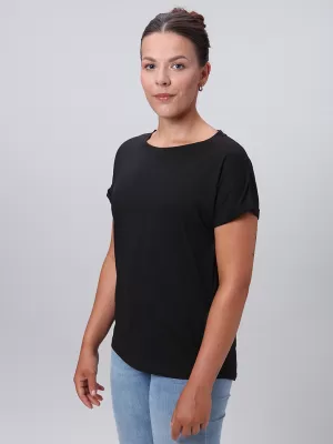 Damen-T-Shirt LOAP BYRA SCHWARZ