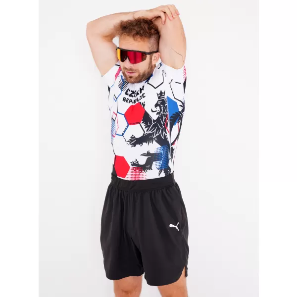  Herren Funktions-Kompressionsshirt mit kurzen Ärmeln Premium ALTISPORT VOJ/ALM036TR04 HEXA WEIß 