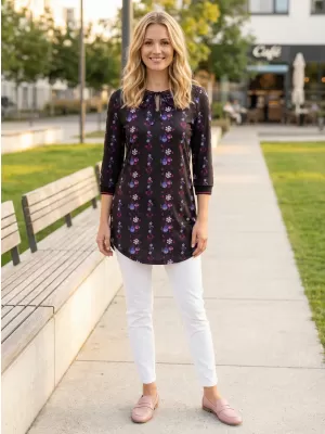 Damen-T-Shirt KIXMI TRISHA SCHWARZ
