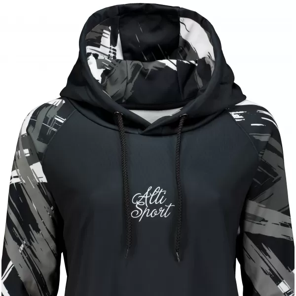  Funktionelles erweitertes Damen-Sweatshirt Premium ALTISPORT VOJ/ALW039MI03 SCHWARZ/WEIß 