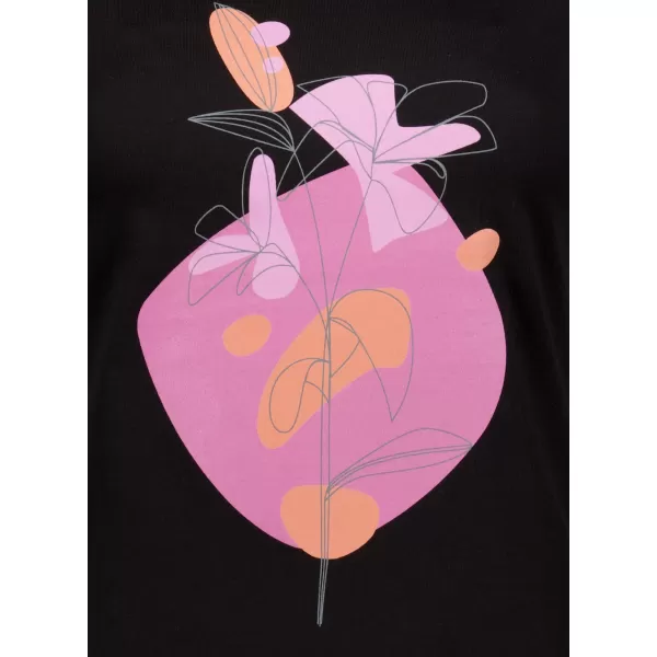  T -Shirt ALTISPORT ALW187122 SCHWARZ -PINK 