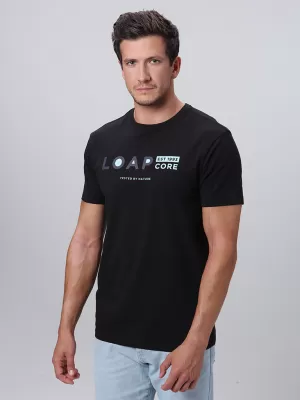 Herren-T-Shirt LOAP ALHON SCHWARZ