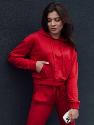 Damen Sweatshirt DSTREET TRENDHOOD ROT