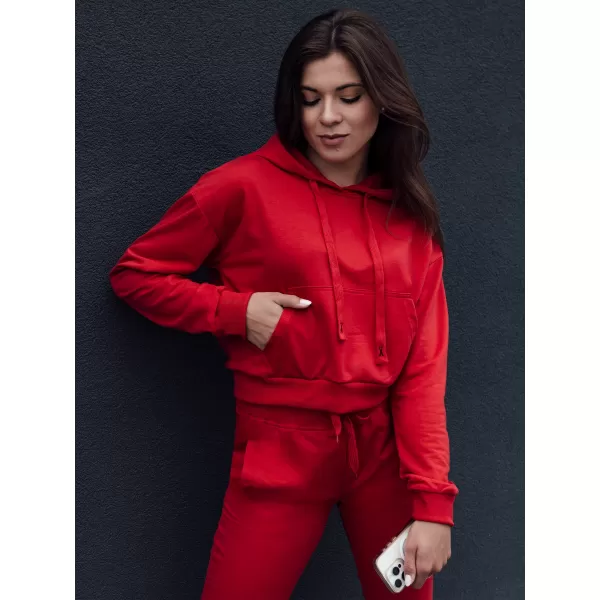  Damen Sweatshirt DSTREET TRENDHOOD ROT 
