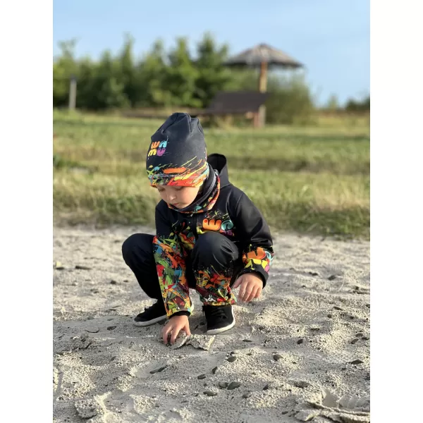  Fleece-Halstuch für Kinder WAMU GAME ON SCHWARZ 