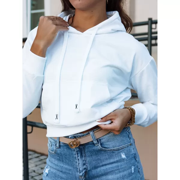  Damen Sweatshirt DSTREET TRENDHOOD BY1310 WEIß 