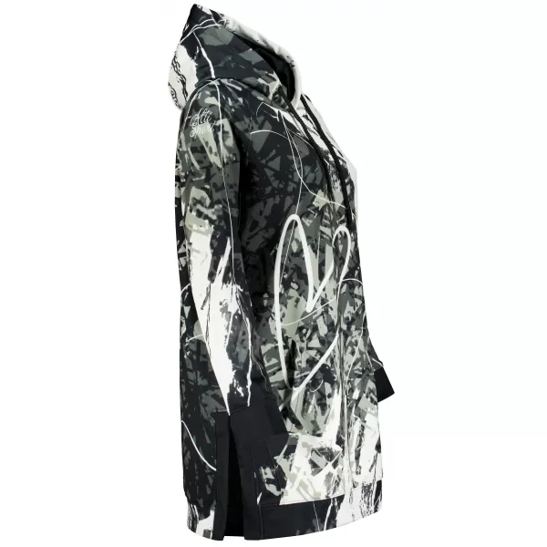  Funktionelles erweitertes Damen-Sweatshirt Premium ALTISPORT VOJ/ALW018MI03 SCHWARZ UND WEIß 