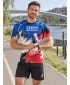 Herren Funktions-Kompressionsshirt mit kurzen Ärmeln Premium ALTISPORT VOJ/ALM036TR04 STREIFEN