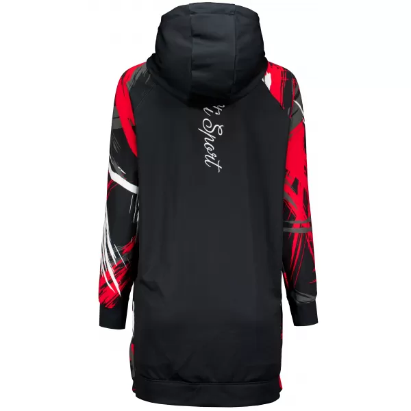  Funktionelles erweitertes Damen-Sweatshirt Premium ALTISPORT VOJ/ALW039MI03 SCHWARZ/ROT 