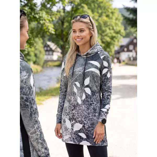  Funktionelles erweitertes Damen-Sweatshirt Premium ALTISPORT VOJ/ALW020MI03 SCHWARZ UND WEIß 