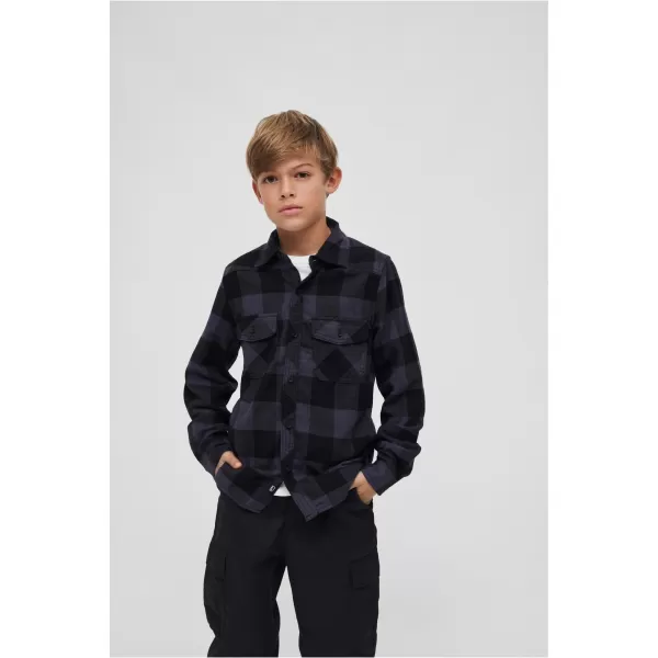  Hemd BRANDIT BD6016 SCHWARZ/GRAU 