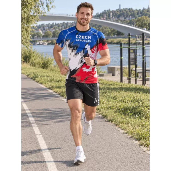  Herren Funktions-Kompressionsshirt mit kurzen Ärmeln Premium ALTISPORT VOJ/ALM036TR04 STREIFEN 