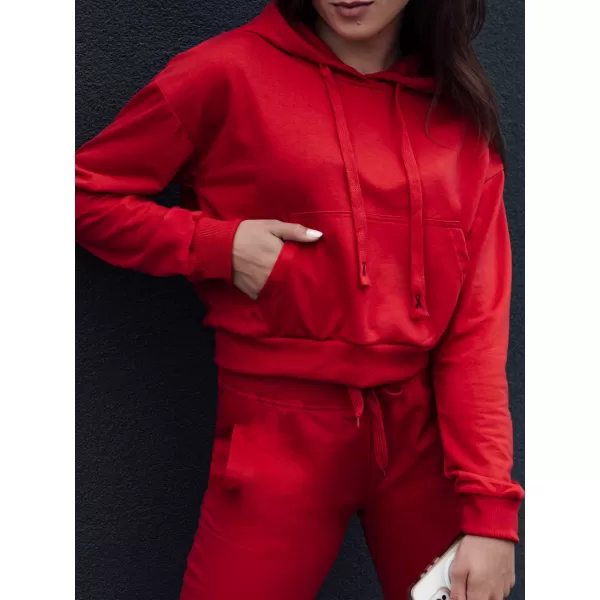  Damen Sweatshirt DSTREET TRENDHOOD ROT 