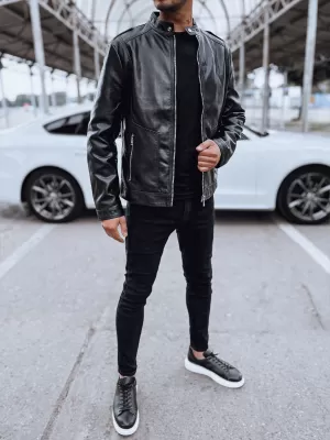 Herrenlederjacke DSTREET tx4714 SCHWARZ