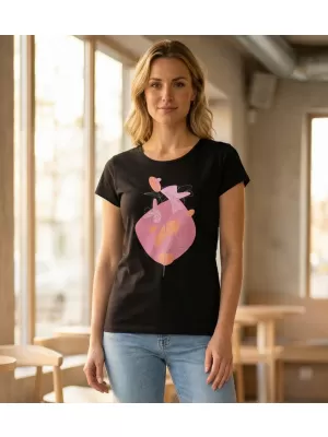 T -Shirt ALTISPORT ALW187122 SCHWARZ -PINK