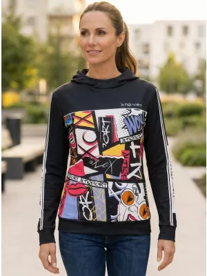 Hochwertiges Funktions-Sweatshirt für Damen ALTISPORT VOJ/ALW041MI01 SCHWARZ