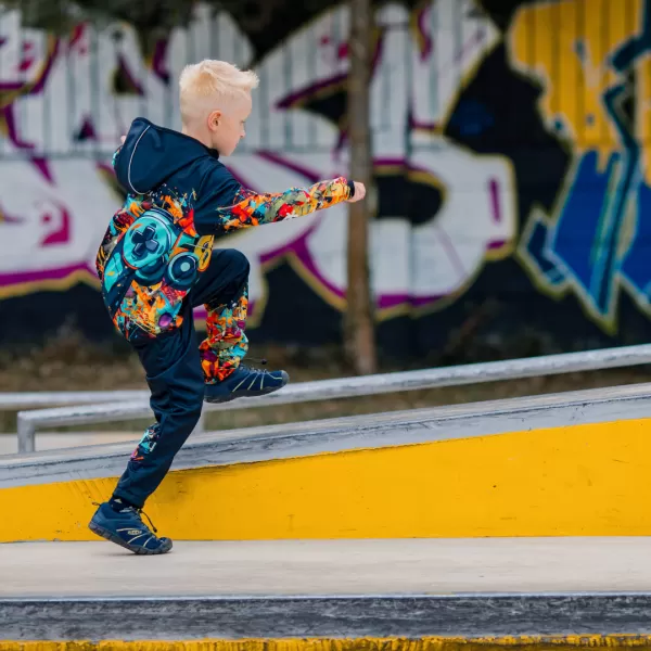  Softshelljacke für Kinder WAMU GAME ON SCHWARZ 