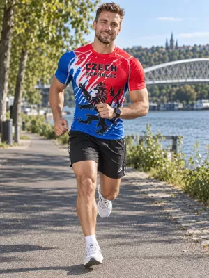 Herren Funktions-Kompressionsshirt mit kurzen Ärmeln Premium ALTISPORT VOJ/ALM036TR04 LÖWE