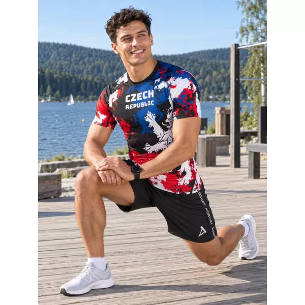  Herren Funktions-Kompressionsshirt mit kurzen Ärmeln Premium ALTISPORT VOJ/ALM036TR04 FLECKEN 