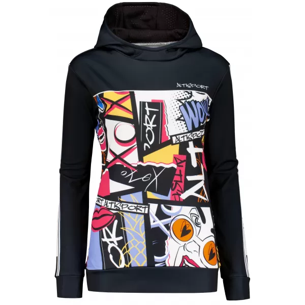  Hochwertiges Funktions-Sweatshirt für Damen ALTISPORT VOJ/ALW041MI01 SCHWARZ 