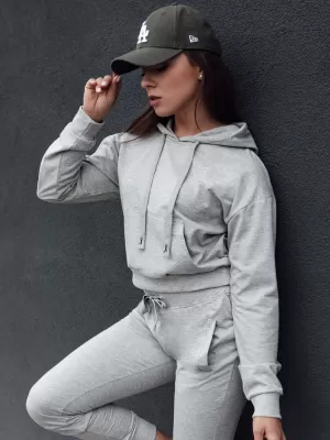 Damen Sweatshirt DSTREET TRENDHOOD HELLGRAU