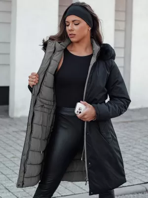 Damenmantel DSTREET TRENDNEL SCHWARZ Dstreet1