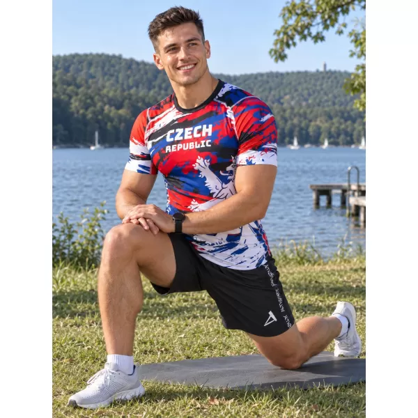  Herren Funktions-Kompressionsshirt mit kurzen Ärmeln Premium ALTISPORT VOJ/ALM036TR04 TSCHECHISCH 