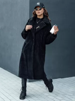 Wintermantel DSTREET GLAMFUR SCHWARZ
