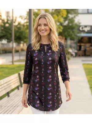 Damen-T-Shirt KIXMI TRISHA SCHWARZ
