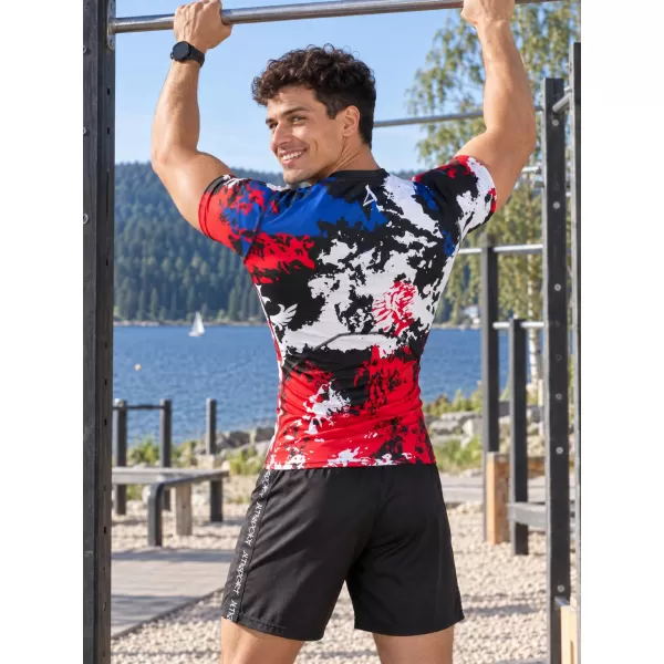  Herren Funktions-Kompressionsshirt mit kurzen Ärmeln Premium ALTISPORT VOJ/ALM036TR04 FLECKEN 