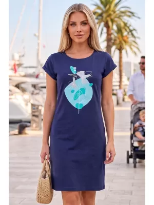 Frauen erweitert t -Shirt/Kleid ALTISPORT ALW187178 MITTERNACHT