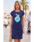 Frauen erweitert t -Shirt/Kleid ALTISPORT ALW187178 MITTERNACHT