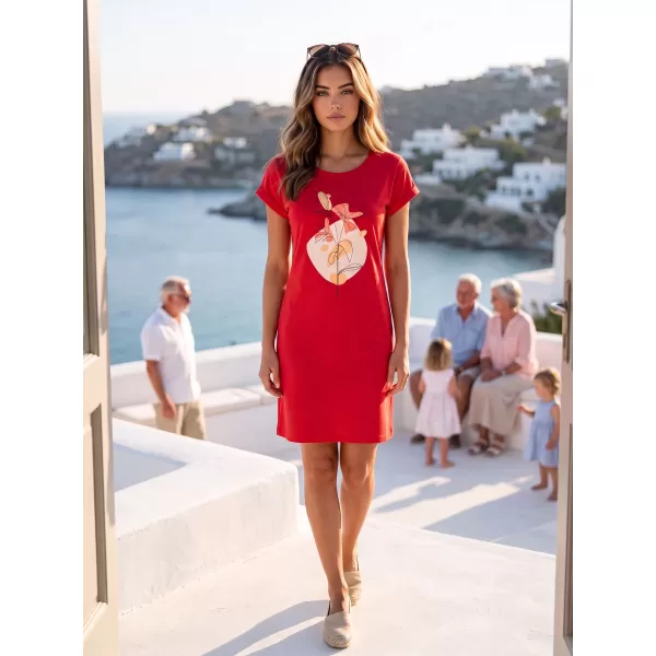  Frauen erweitert t -Shirt/Kleid ALTISPORT ALW187178 ROT 