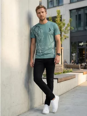 Funktionelles Premium-T-Shirt für Herren ALTISPORT VOJ/ALM004TR01 KHAKI/MILITÄR