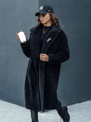 Wintermantel DSTREET GLAMFUR SCHWARZ