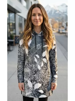 Funktionelles erweitertes Damen-Sweatshirt Premium ALTISPORT VOJ/ALW020MI03 SCHWARZ UND WEIß