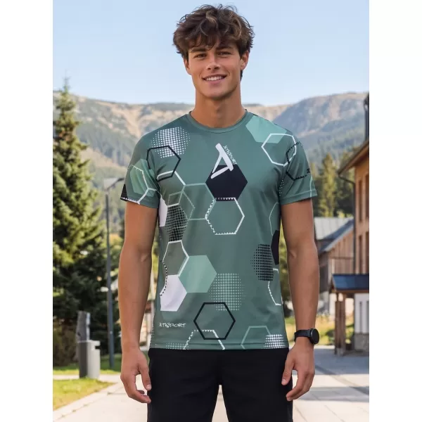  Funktionelles Premium-T-Shirt für Herren ALTISPORT VOJ/ALM037TR01 KHAKI/MILITÄR 