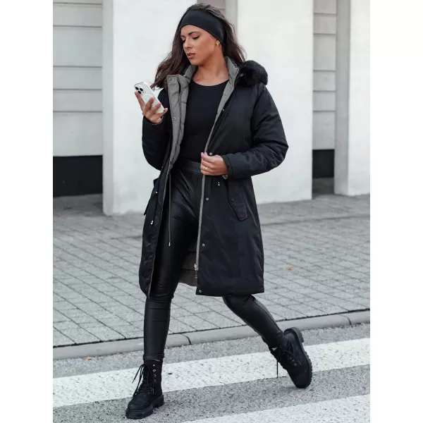  Damenmantel DSTREET TRENDNEL SCHWARZ Dstreet1 