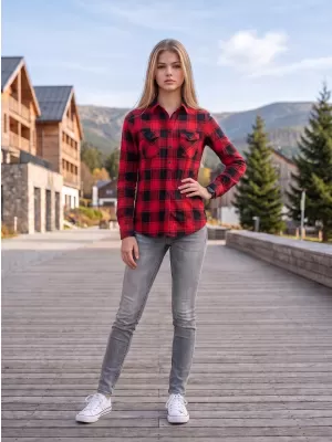 Hemd BRANDIT BD9336 ROT/SCHWARZ