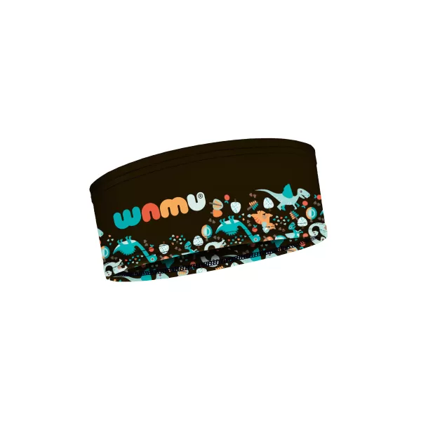  Kindersportstirnband Dinosaurier schwarz wamu 