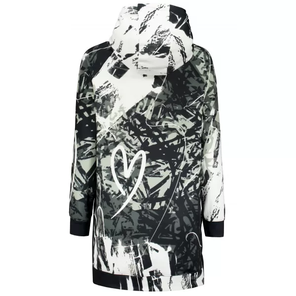  Funktionelles erweitertes Damen-Sweatshirt Premium ALTISPORT VOJ/ALW018MI03 SCHWARZ UND WEIß 