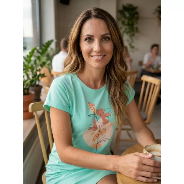  Frauen erweitert t -Shirt/Kleid ALTISPORT ALW187178 MINZE 