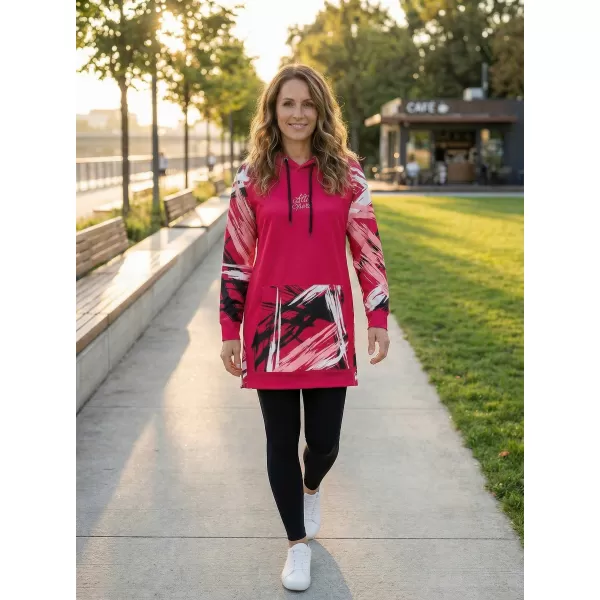  Funktionelles erweitertes Damen-Sweatshirt Premium ALTISPORT VOJ/ALW039MI03 VIVA MAGENTA 