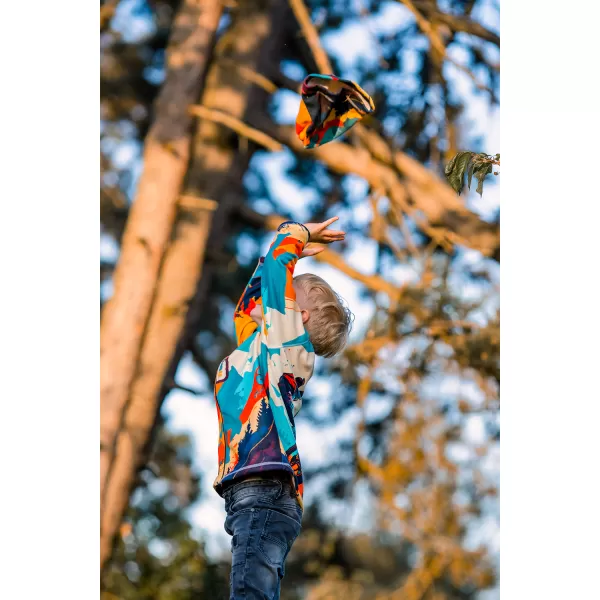  Fleece-Sweatshirt für Kinder WAMU MOUNTAIN BIKE GRÜN 