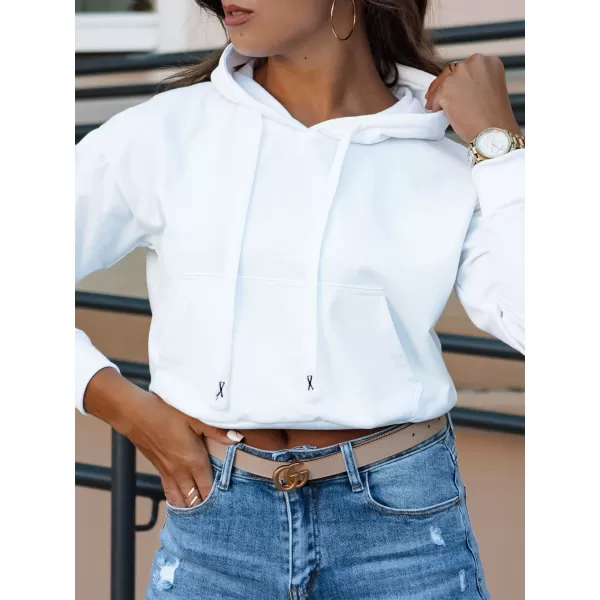  Damen Sweatshirt DSTREET TRENDHOOD BY1310 WEIß 