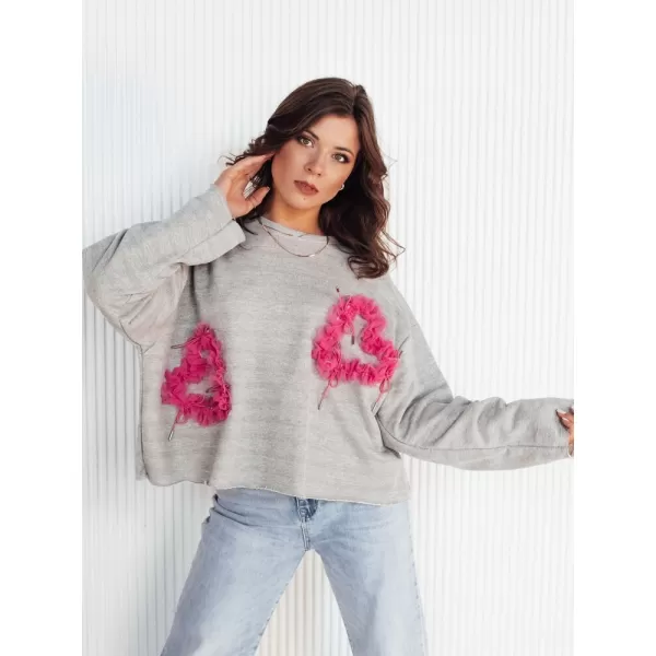  Damen Sweatshirt DSTREET RAWEL HELLGRAU 