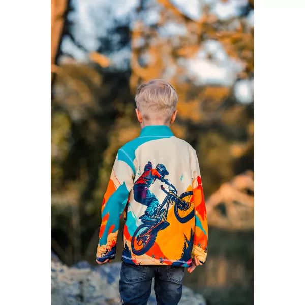  Fleece-Sweatshirt für Kinder WAMU MOUNTAIN BIKE GRÜN 