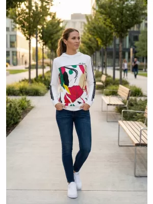 Funktionaler Sweatshirt -Prämie von Frauen ALTISPORT VOJ/ALW042MI01 WEIß