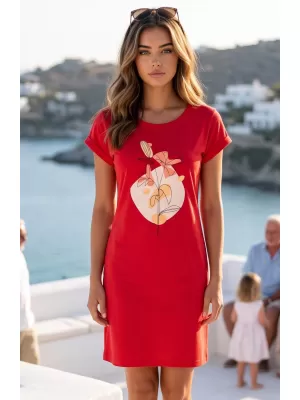 Frauen erweitert t -Shirt/Kleid ALTISPORT ALW187178 ROT