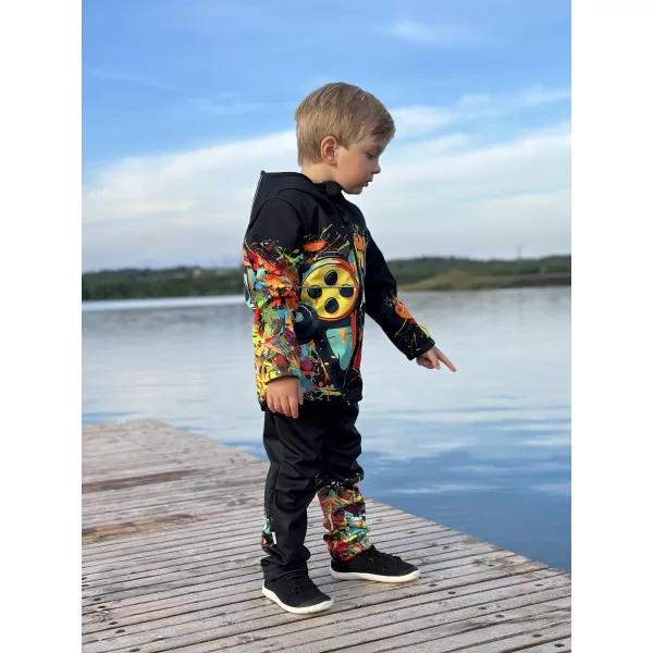  Softshelljacke für Kinder WAMU GAME ON SCHWARZ 